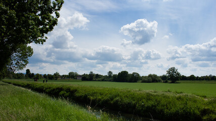 landscape with blue sky