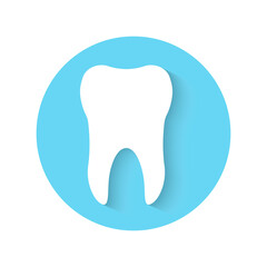 teeth icon dentist flat vector
