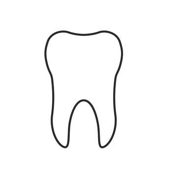 Outline tooth icon vector illustration