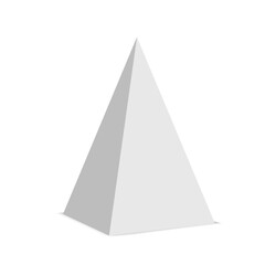 White pyramid. Vector illustration