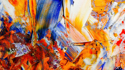 Colorful abstract background wallpaper. Modern motif visual art.  Mixtures of oil paint. Trendy...