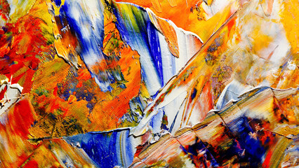 Colorful abstract background wallpaper. Modern motif visual art.  Mixtures of oil paint. Trendy hand painting canvas. Wall decor and Wall art prints Idea.  3D Texture.Colorful abstract 