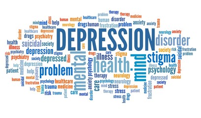 Depression word cloud