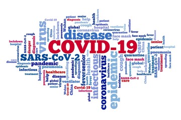 Fototapeta premium Covid-19 word cloud
