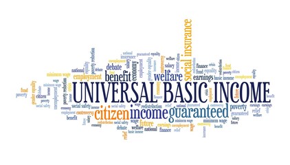 Basic income word cloud