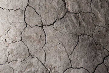 Dry cracked earth ground texture. No watering desert.