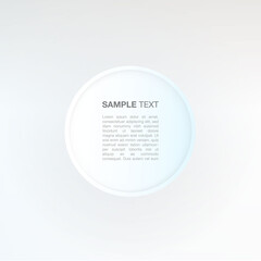Abstract round text box design on minimal bright background 
Eps 10 stock vector illustration 