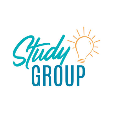 Study Group Idea Lightbulb, Small Group, Bible Study, Logo Vector Illustration Background Banner