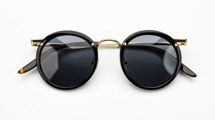Sunglasses retro isolated on white background. Modern sun glasses summer woman accessories black...