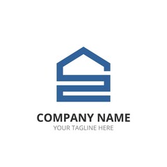 Minimalist home house logo template S - 356734237