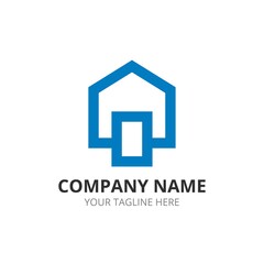 Minimalist home house logo template - 356734245