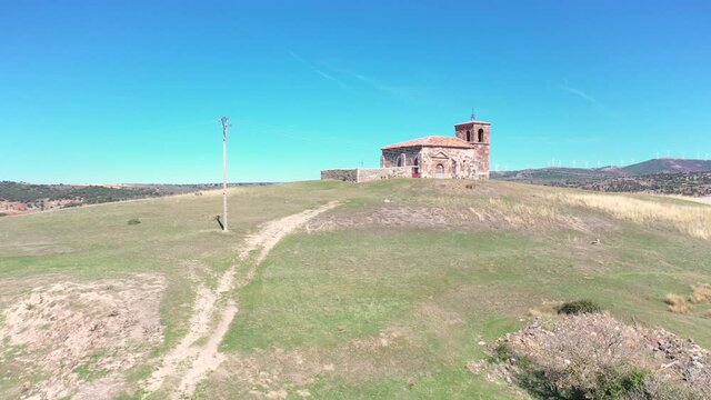 church of San Millan Abad in Torrelara (land of Lara), province of Burgos, Castile and Leon, Spain