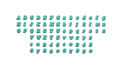  written by individual letters on the wall by 3D rendering using a white background and casting shadow from top light