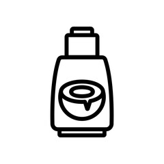 cocnut cosmetic cream icon vector. cocnut cosmetic cream sign. isolated contour symbol illustration