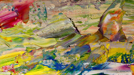 Colorful abstract background wallpaper. Modern motif visual art.  Mixtures of oil paint. Trendy...