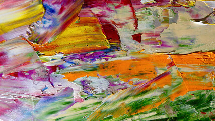Colorful abstract background wallpaper. Modern motif visual art.  Mixtures of oil paint. Trendy...
