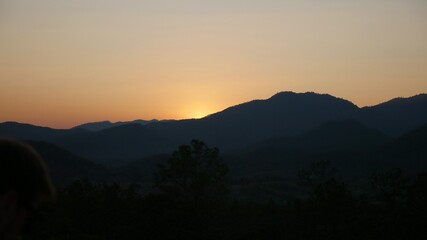 sunrise in the mountains