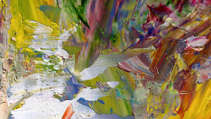 Colorful abstract background wallpaper. Modern motif visual art.  Mixtures of oil paint. Trendy...