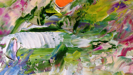 Colorful abstract background wallpaper. Modern motif visual art.  Mixtures of oil paint. Trendy...