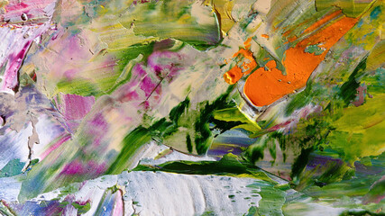 Colorful abstract background wallpaper. Modern motif visual art.  Mixtures of oil paint. Trendy...