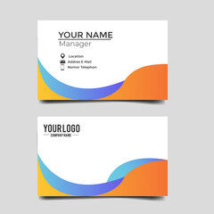 Fototapeta premium Vector Modern Creative and Clean Business Card Template.Stationery Design.Modern minimalist business card template. Corporate Business Card Design vector simple style. Branding, stationary.vector eps 