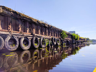 old pier near the river