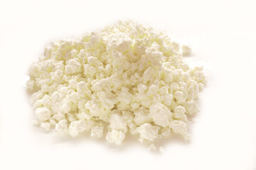 cottage cheese on a white background

