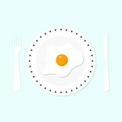 Fried Egg Illustration for breakfast