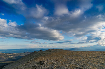 summer Hiking in the mountains of the southern Urals. mount Iremel