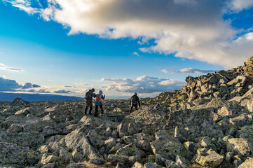 Fototapeta premium summer Hiking in the mountains of the southern Urals. mount Iremel