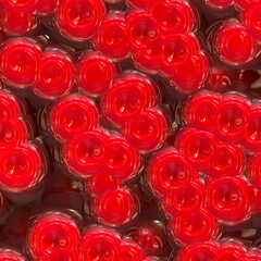 Human blood cells seamless 3d rendering