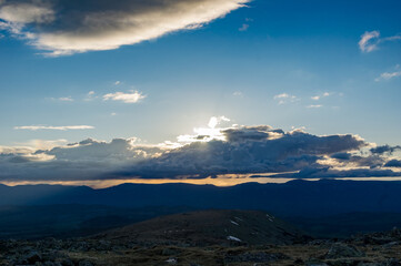 summer Hiking in the mountains of the southern Urals. mount Iremel