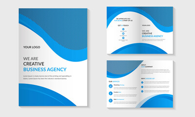 Modern bifold brochure template design
