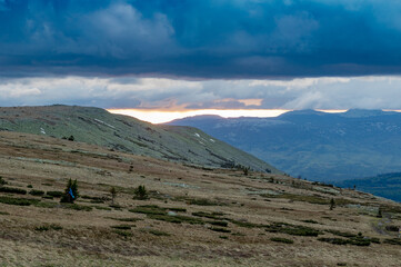 summer Hiking in the mountains of the southern Urals. mount Iremel