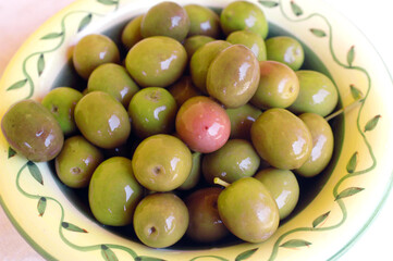 a plate of termite olives from Bitetto in the Puglia region