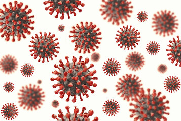 3d rendering illustraion of a covid 19 virus pandemic