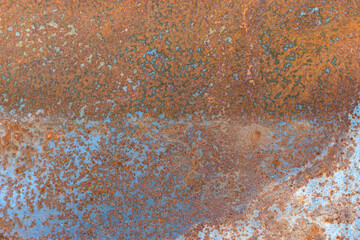 Texture of rusted metal surface, rust and oxidized metal background. Old metal surface, closeup