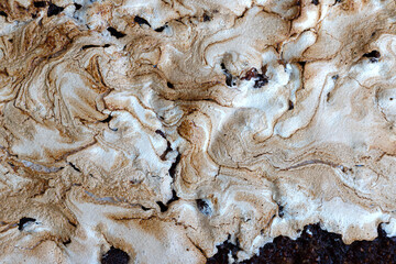 Home-made crumble cake with strawberry jam covered with meringue. Streuselkuchen, cake background, texture, top view