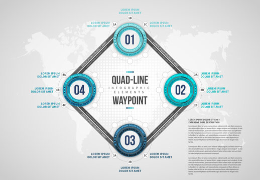 Quad Line Waypoint Infographic