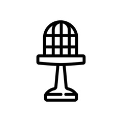 cage on table icon vector. cage on table sign. isolated contour symbol illustration
