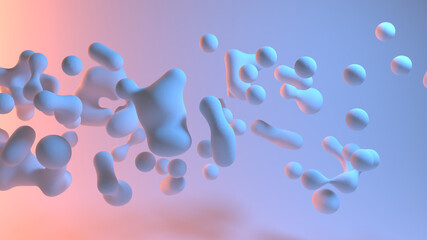 floating blob ball liquid flying modern design background metaball merging futuristic color vibrant creative paint 3d illustration shape cg motion splash fluid flow ink dissolve jelly particles