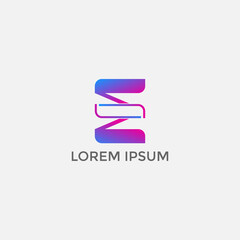 Fototapeta premium ABSTRACT LETTER E GRADIENT COLOR LOGO CONCEPT VECTOR MODERN FOR YOUR BUSINESS