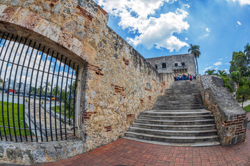 Part of defensive wall near the Royal Shipyards, Santo Domingo, Dominican Republic