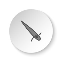 Fototapeta na wymiar Round button for web icon, needle, sew, thread. Button banner round, badge interface for application illustration