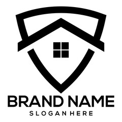 Shield logo design concept vector