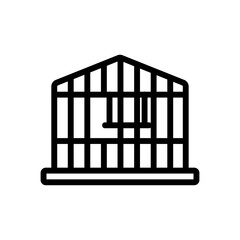 cage for parrot bird icon vector. cage for parrot bird sign. isolated contour symbol illustration