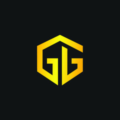 Initial Letter GG Logo Design Vector Template. Creative Linked Alphabetical GG Logo Vector