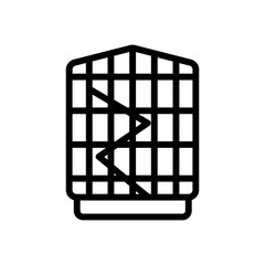 cavy cage icon vector. cavy cage sign. isolated contour symbol illustration