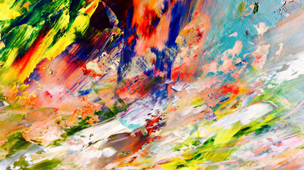 Colorful abstract background wallpaper. Modern motif visual art.  Mixtures of oil paint. Trendy...