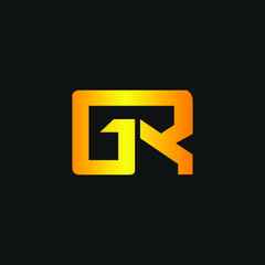 Initial Letter GR Logo Design Vector Template. Creative Linked Alphabetical GR Logo Vector